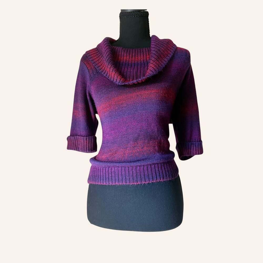 2000s Cosmic Boho Witchy Cropped Sweater Ruby Rd. Favorites Petite